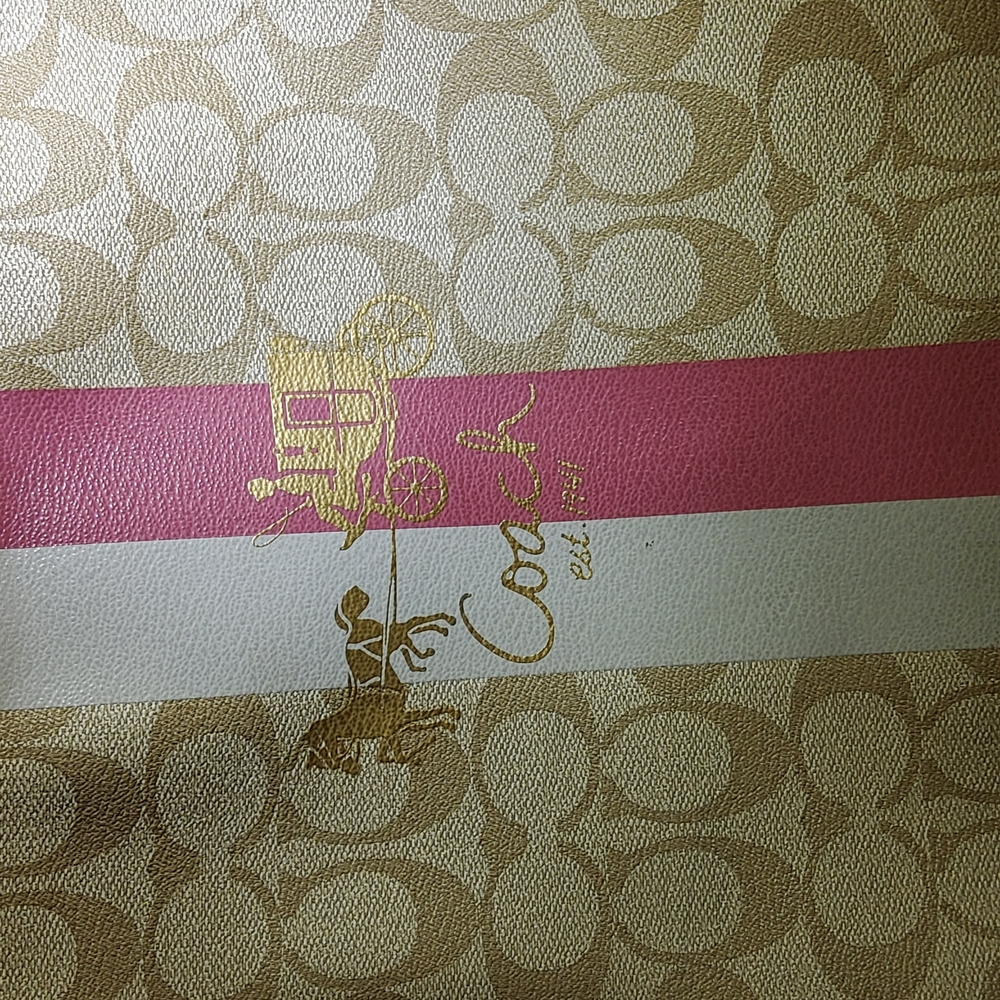 Coach Beige and Pink Women's Bag - Picture 10 of 14